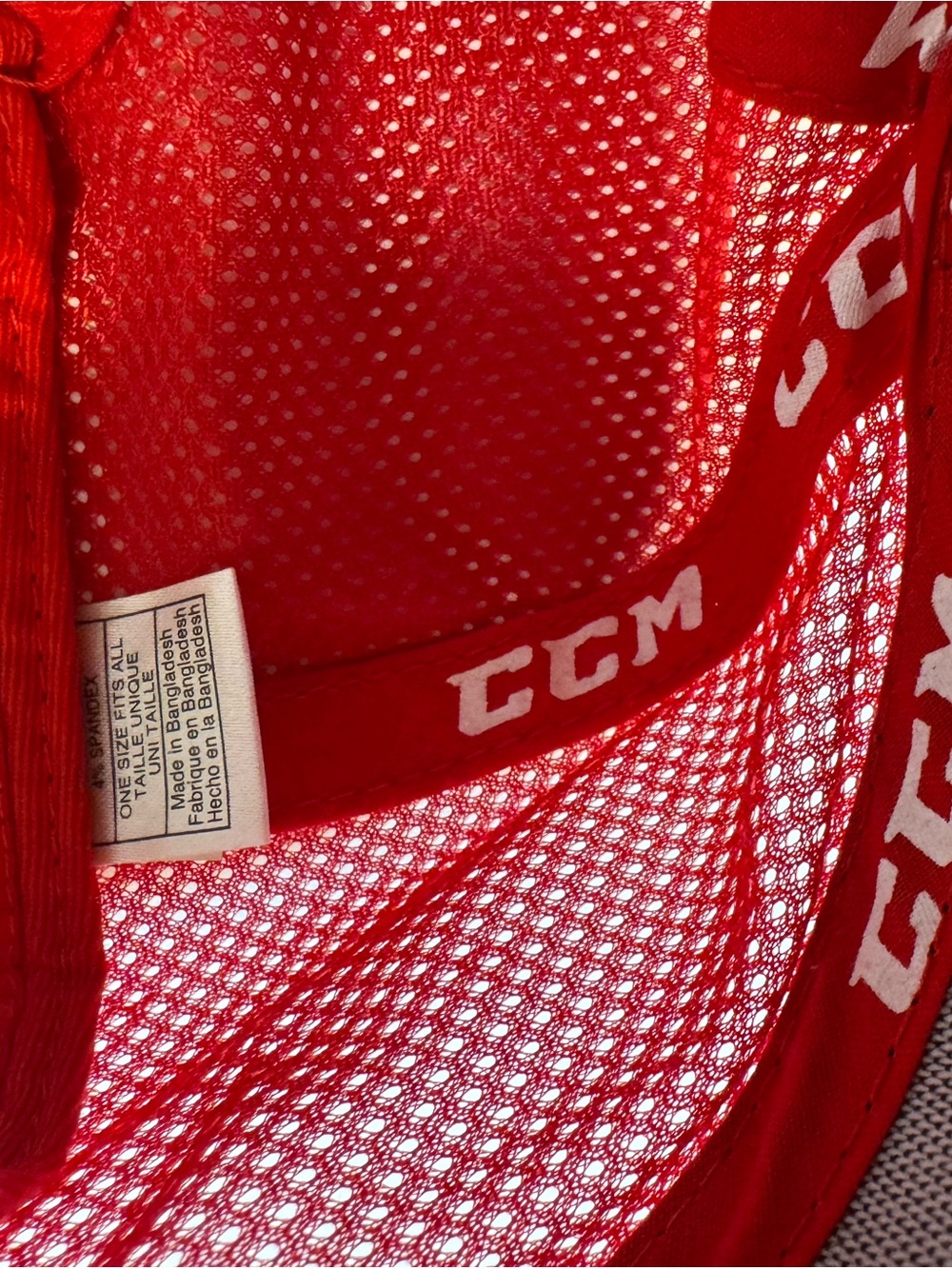 CCM Red Mesh Snapback Cap - Picture 5 of 5